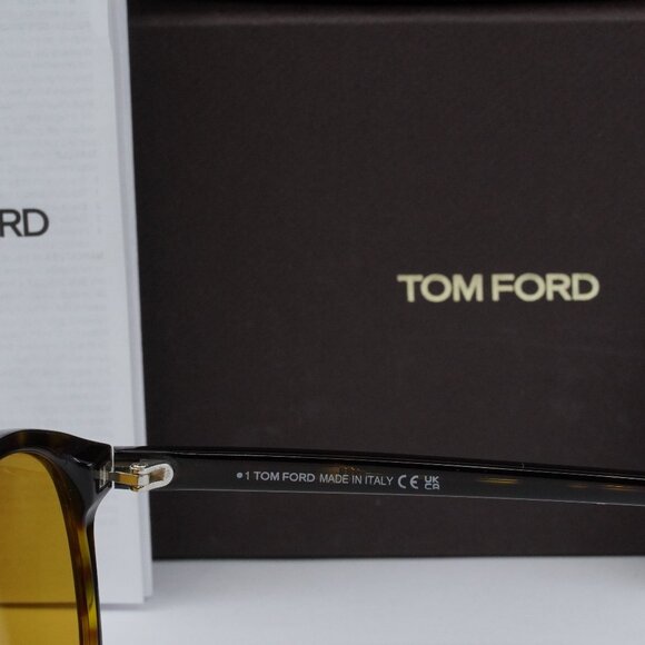 Tom Ford Prescott FT1027 52E Aviator Sunglasses - Havana/Brown - Picture 7 of 10